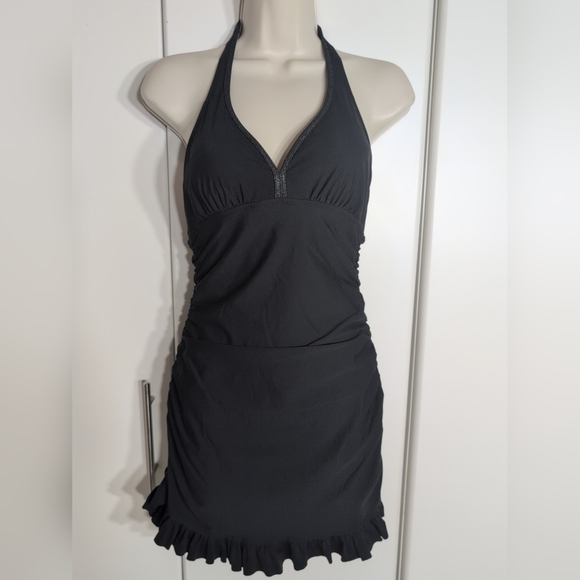 SPANX Black Halter Swim Dress - Picture 1 of 8